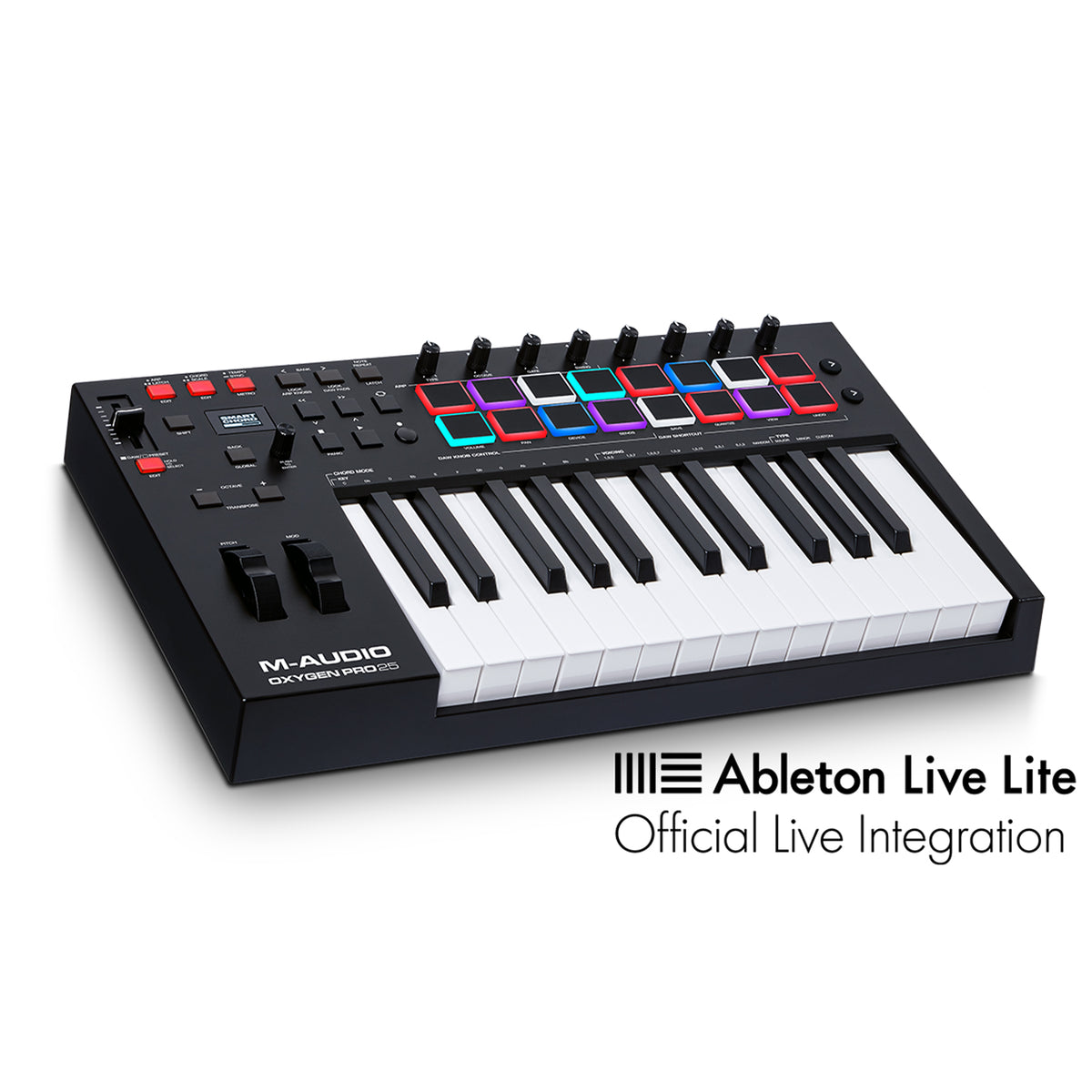 M-Audio Oxygen Pro 25 25-key USB powered MIDI controller with Smart Controls and Auto-mapping