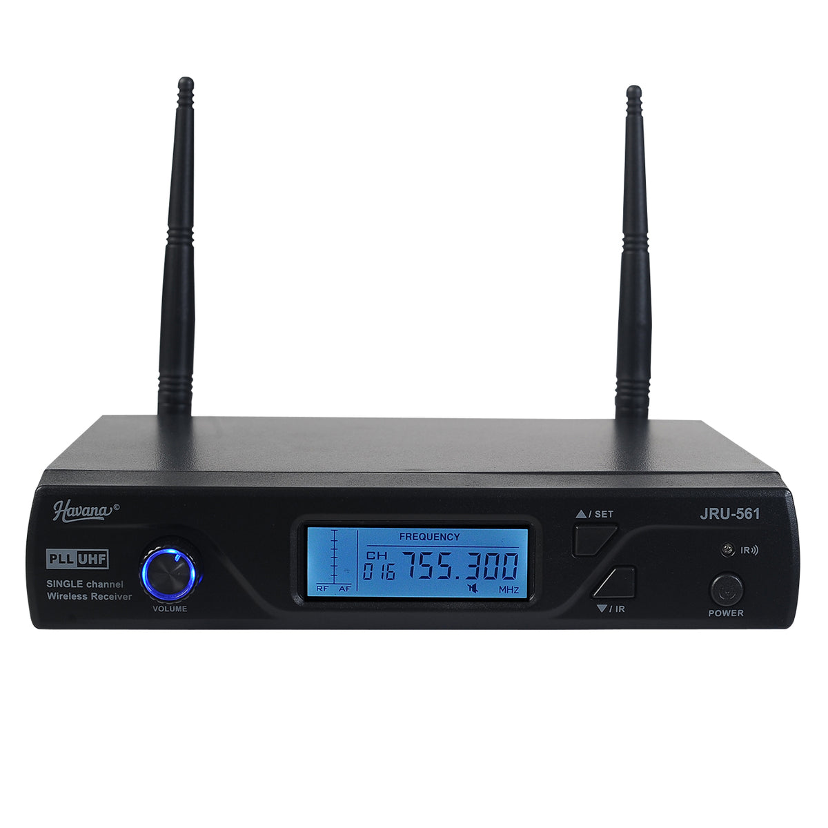 Havana JRU-561 UHF Single Channel Wireless Receiver with PT-51C Body Pack Transmitter & LT-11A Lapel Wireless Microphone
