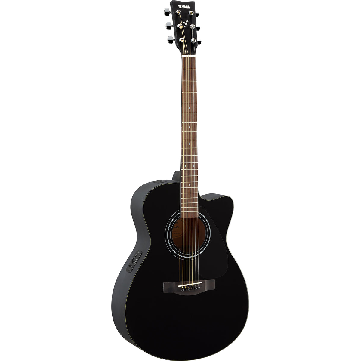 Yamaha FSX80C Concert Cutaway Semi-Acoustic Guitar- Black