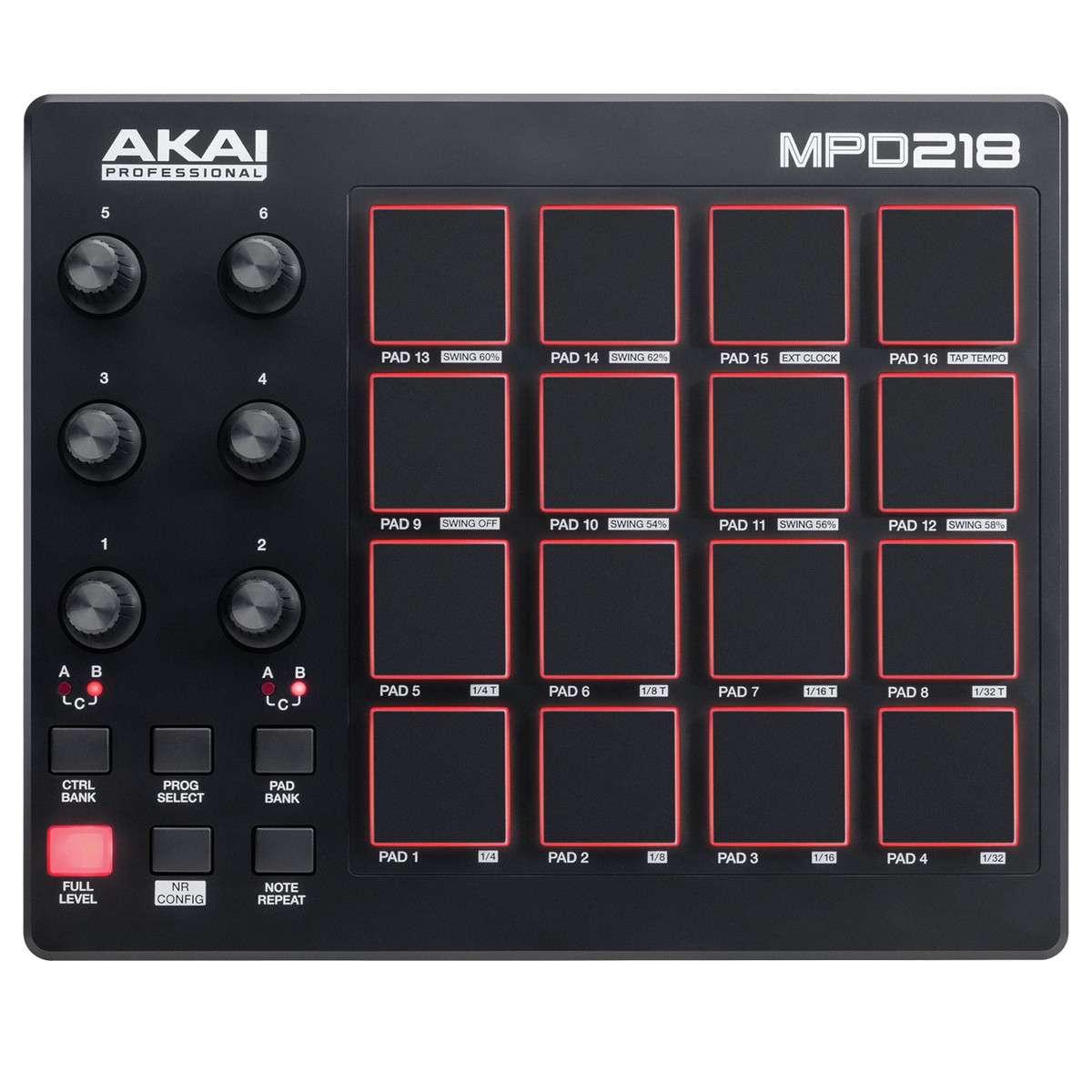 Akai Professional MPD218 Pad Controller with 16 LED Backlit MPC Pads