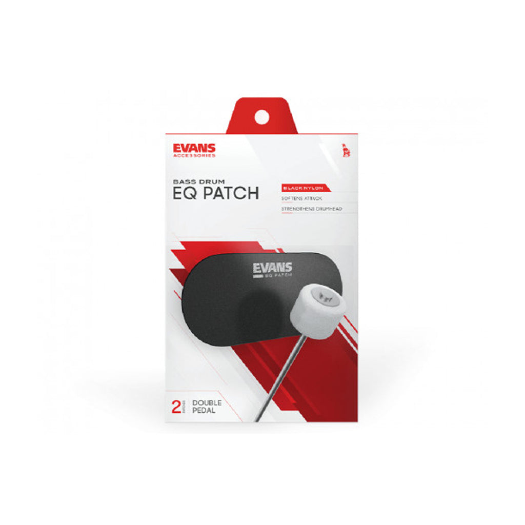 Evans EQPB2 EQ PATCH Black Nylon Double Patch