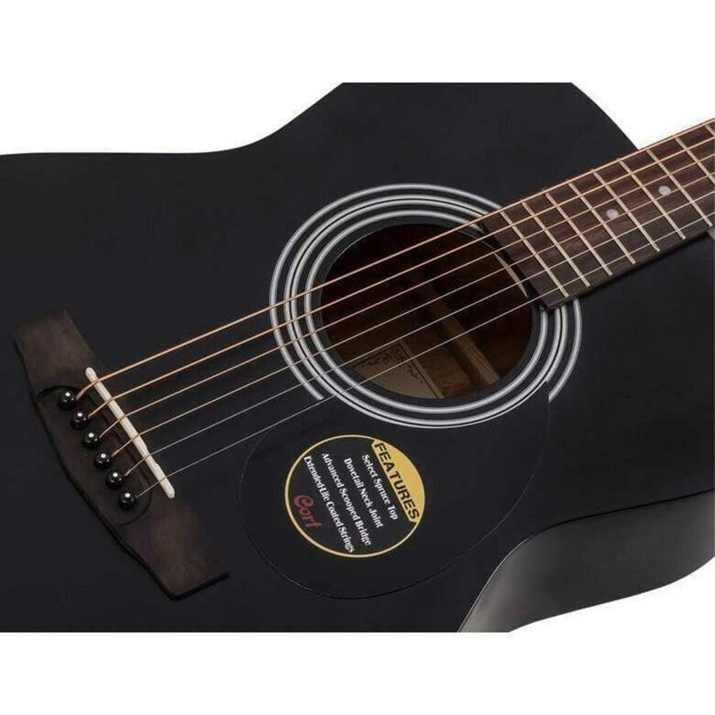 Cort AF510E Semi-Acoustic Guitar - Black Satin