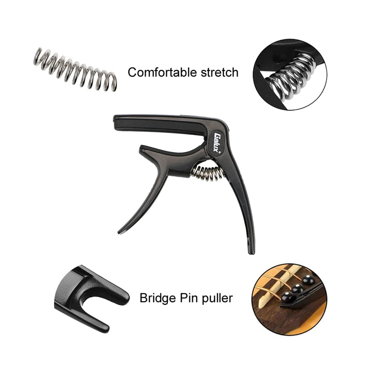 Galux GC-501A Guitar Capo - Black