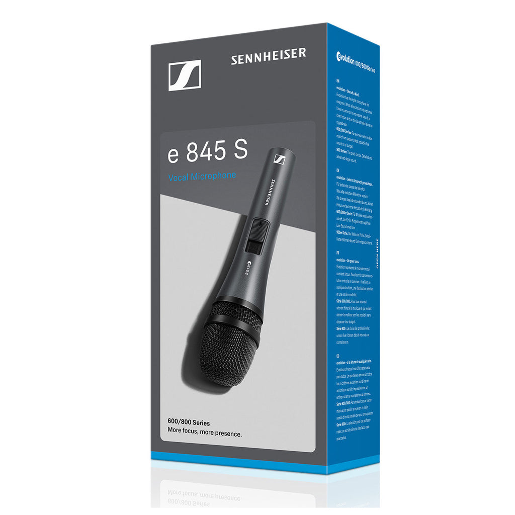 Sennheiser e845s Dynamic Super Cardioid Vocal Microphone