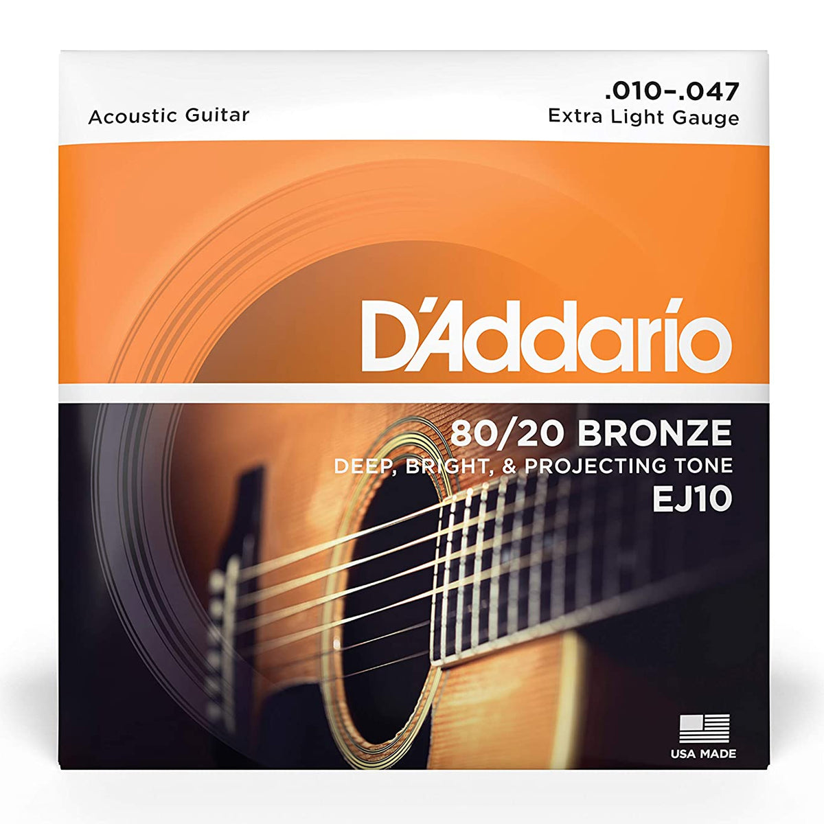 D'Addario EJ10 10-47 Extra Light Acoustic Guitar Strings