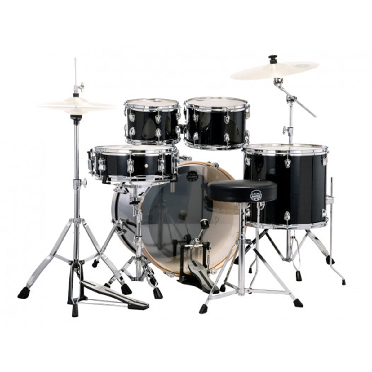 Mapex Drum Set Venus 5 pcs w/Hardware & Throne - BlackGalaxy Sparkle (cymbals not included)