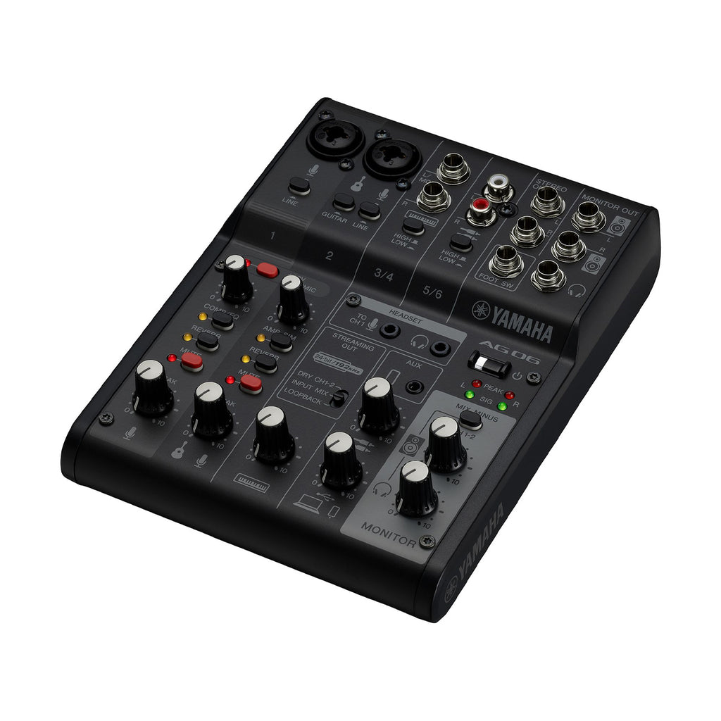 Yamaha AG06MK2 Live Streaming Mixer-Black