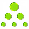 SlapKlatz MINI Drum Dampeners Green - 6 pcs in 3 Sizes - FREE case - Non-toxic