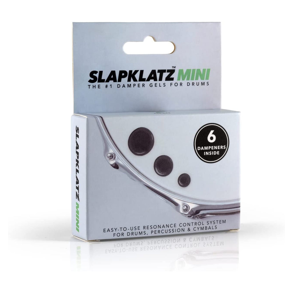 SlapKlatz MINI Drum Dampeners (Black) - 6 pcs in 3 Sizes - FREE case - Non-toxic