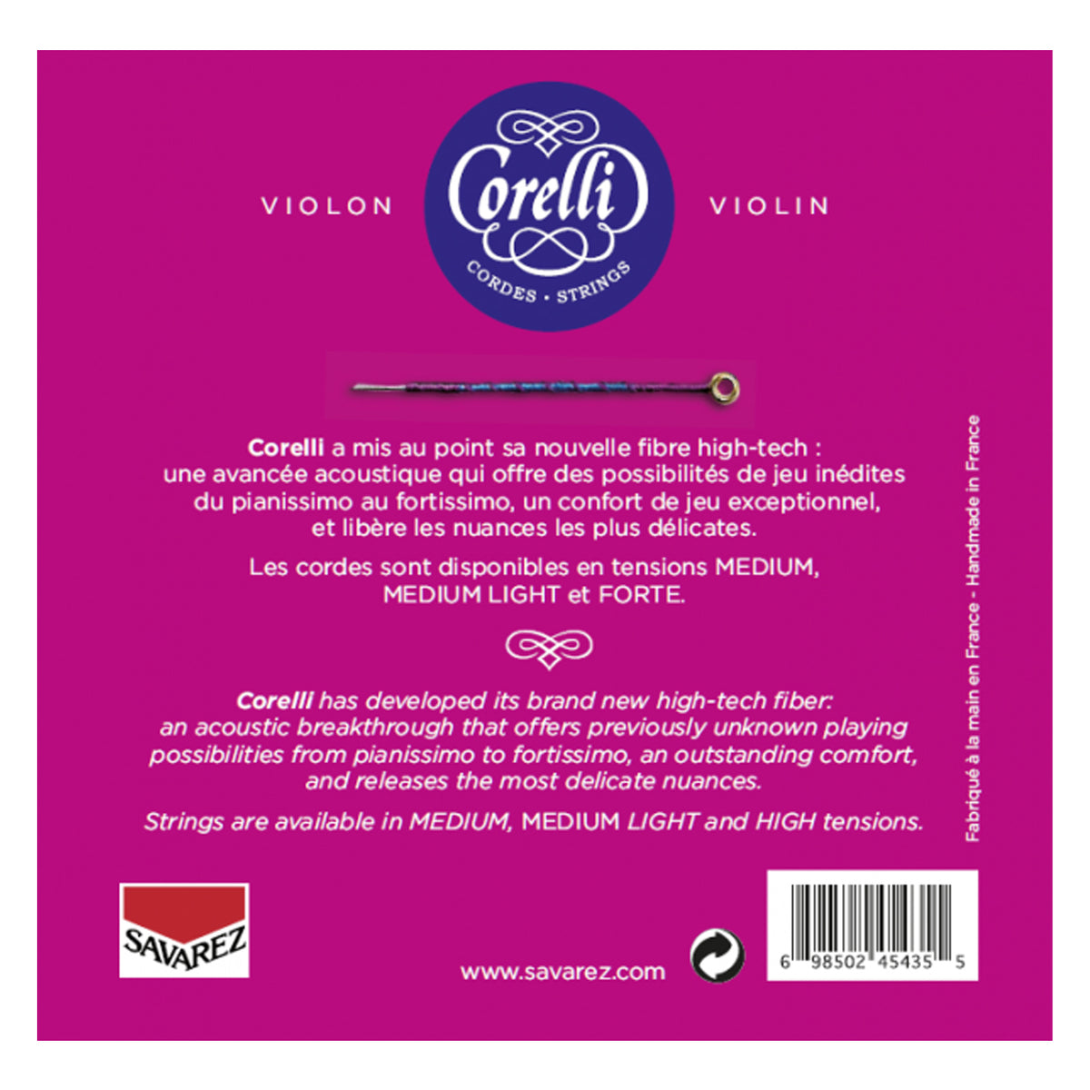 Corelli 900MB Violin String set medium tension