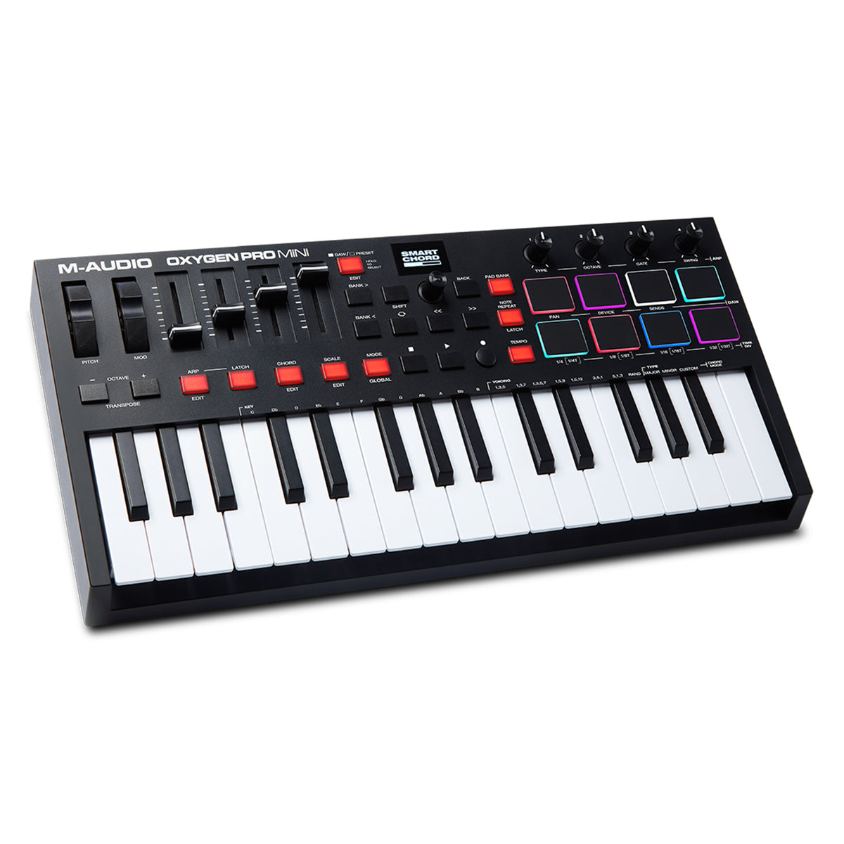 M-Audio Oxygen Pro Mini 32-Mini-key USB MIDI Controller with Smart Controls and Auto-mapping
