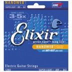 Elixir 12002 Nanoweb Electric Guitar Strings, Super Light 0.09 - 0.42