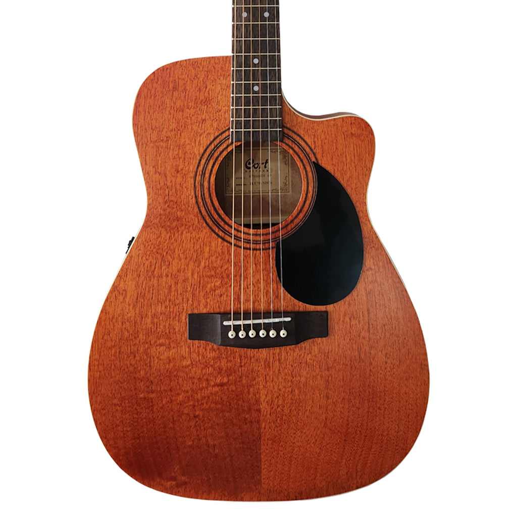 Cort AF500MCE Mahogany Cutaway Semi-Acoustic Guitar - Open Pore Mahogany