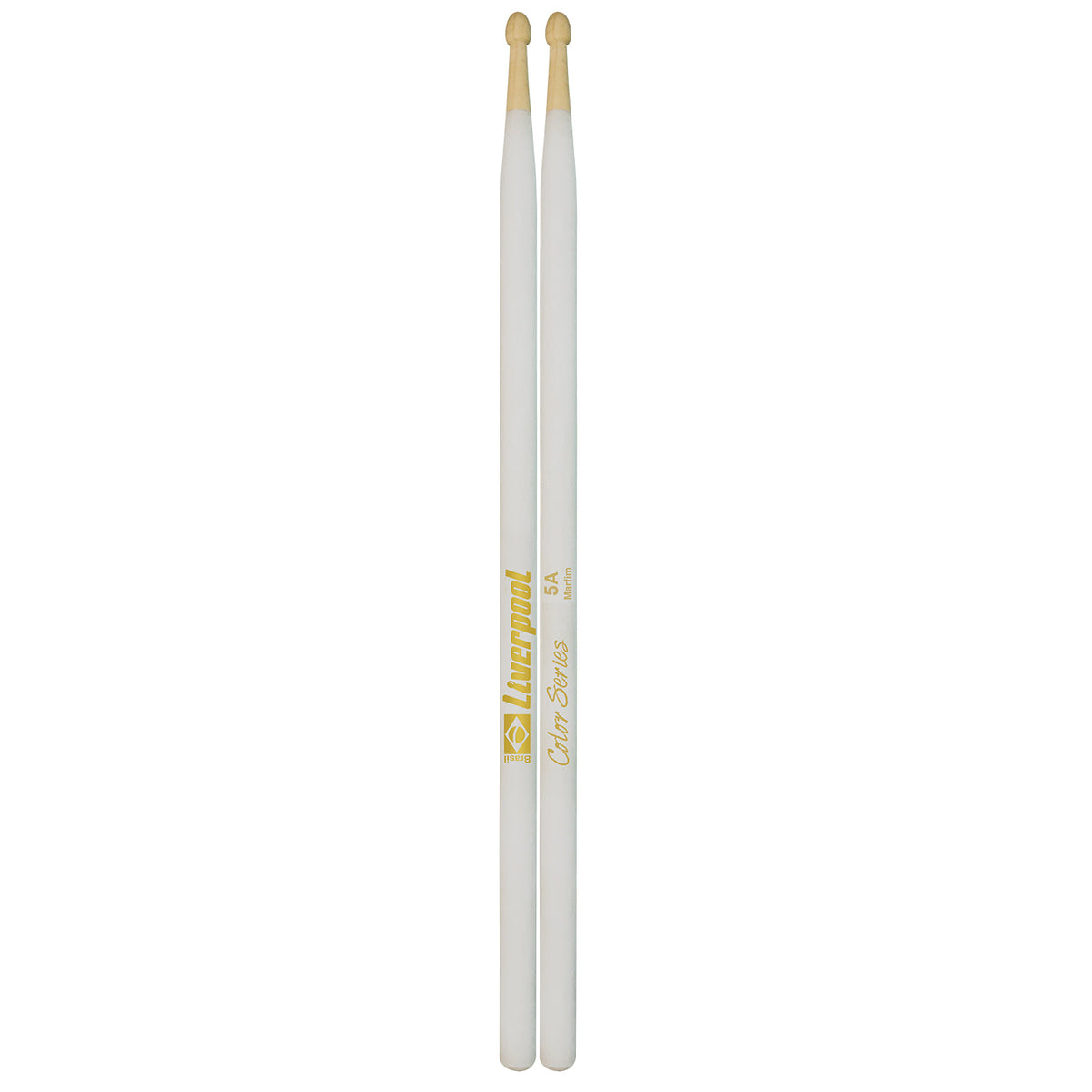 Liverpool Color Series Red 5A Wood Tip Drumstick LC5AMB-White
