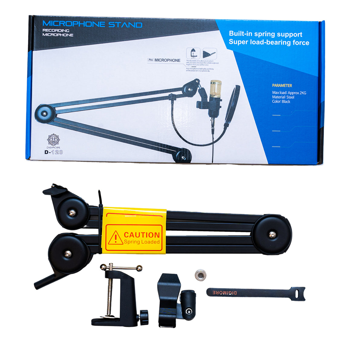 DIGIMORE D-120 Short Springless All Metal Microphone Arm Stand