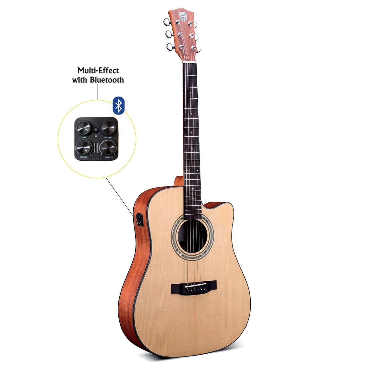 Techno TM-550 Trans-Acoustic Guitar - Natural