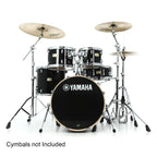 Yamaha Stage Custom Birch SBP2F5 with HW680W Double-braced 600 Series Hardware Set and DS550 Drum Throne - Raven Black