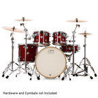 DW Design Series 5-piece BD22 Shell Pack- Cherry Stain- DDLG2215CS with Tom Clamp (DWSM991 x 2)