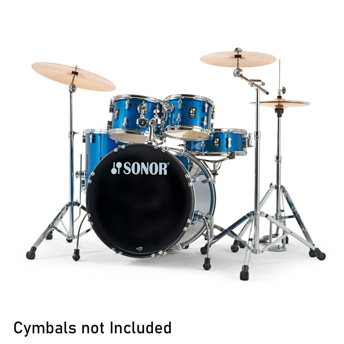 Sonor AQX Stage 5pc Drumkit with Hardware - Blue Ocean Sparkle