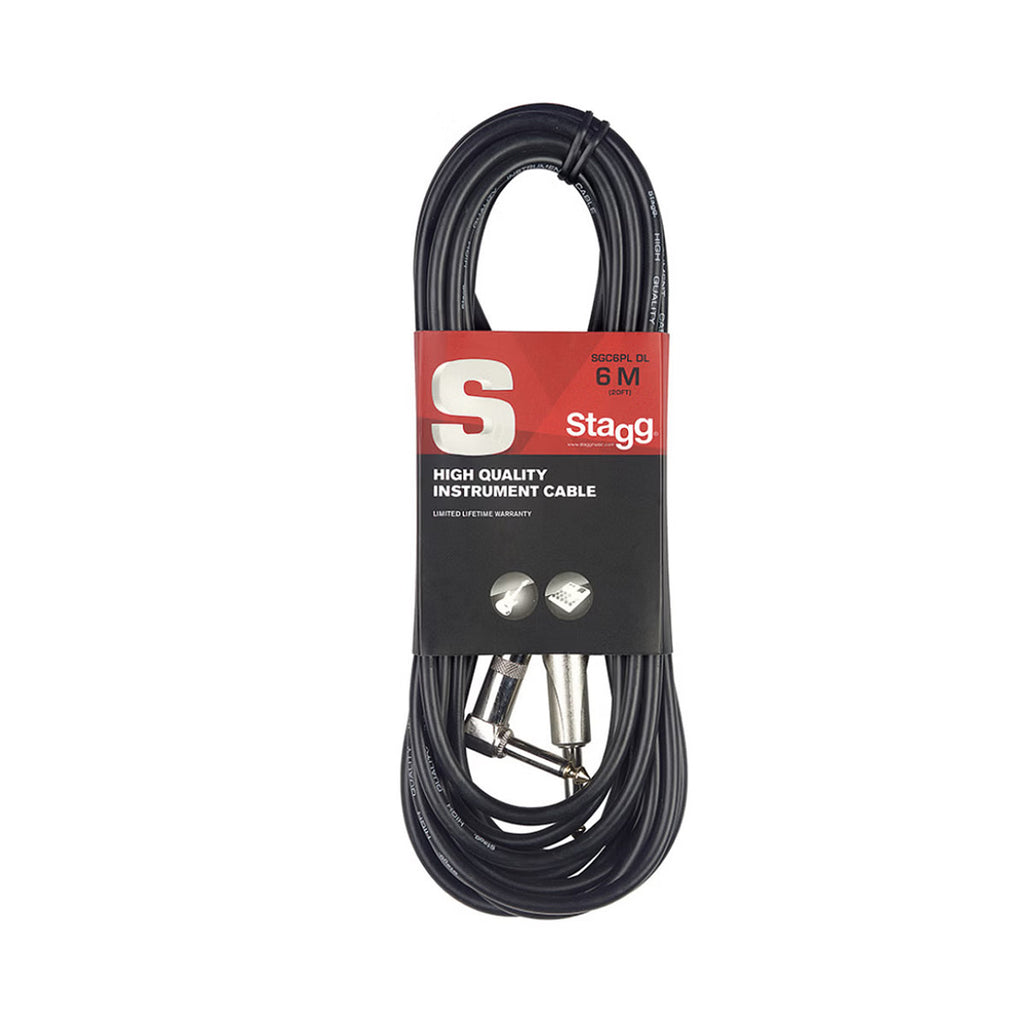 Stagg, Instrument Cable, Angled, S-Series, Deluxe - 6metres (609.60 cm) SGC6PL DL