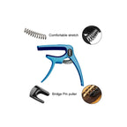 Galux GC-501A 3in1 Zinc Metal Capo for Acoustic and Electric Guitar ( Blue )