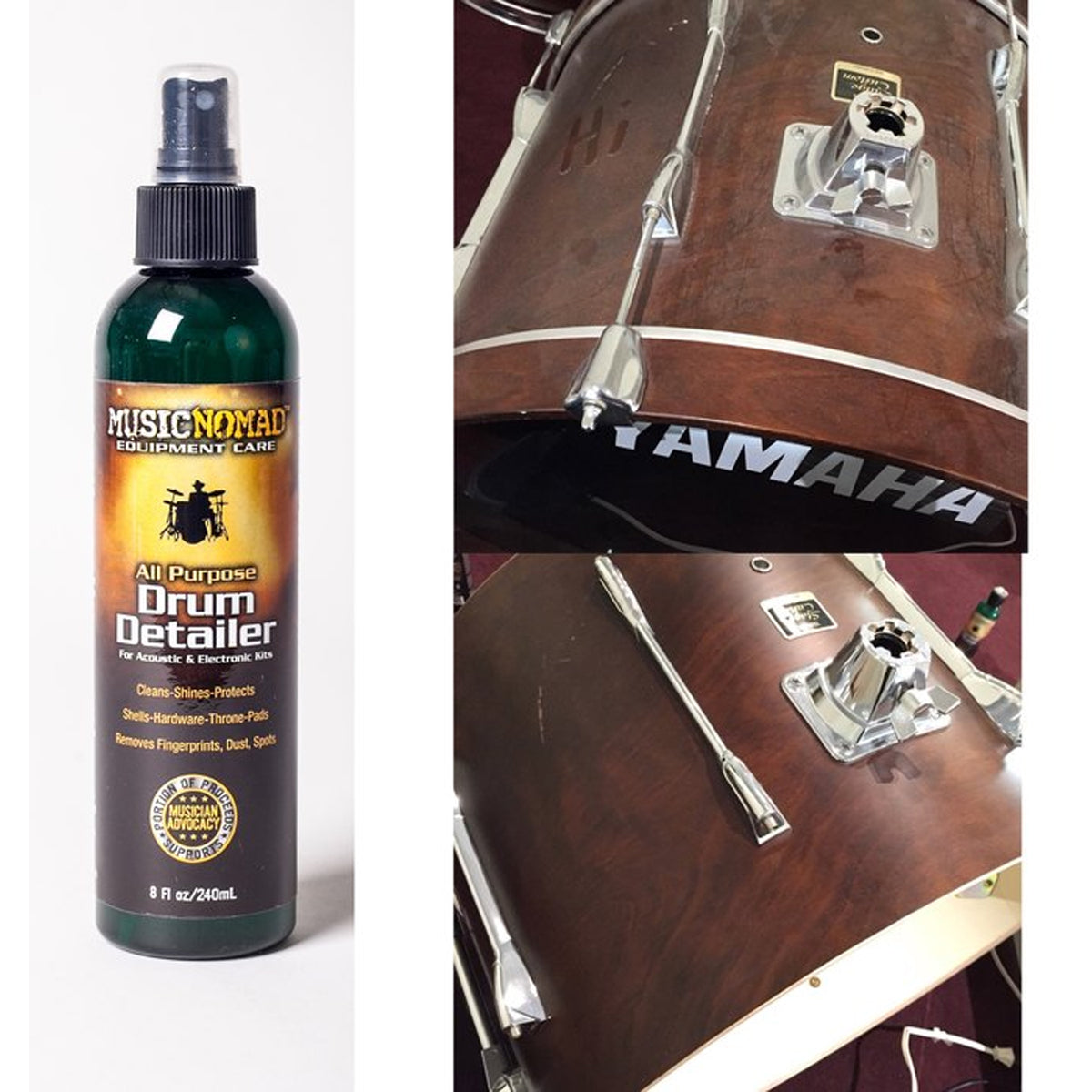 Music Nomad MN110 Drum Detailer - For Acoustic & Electronic Kits - 240ml