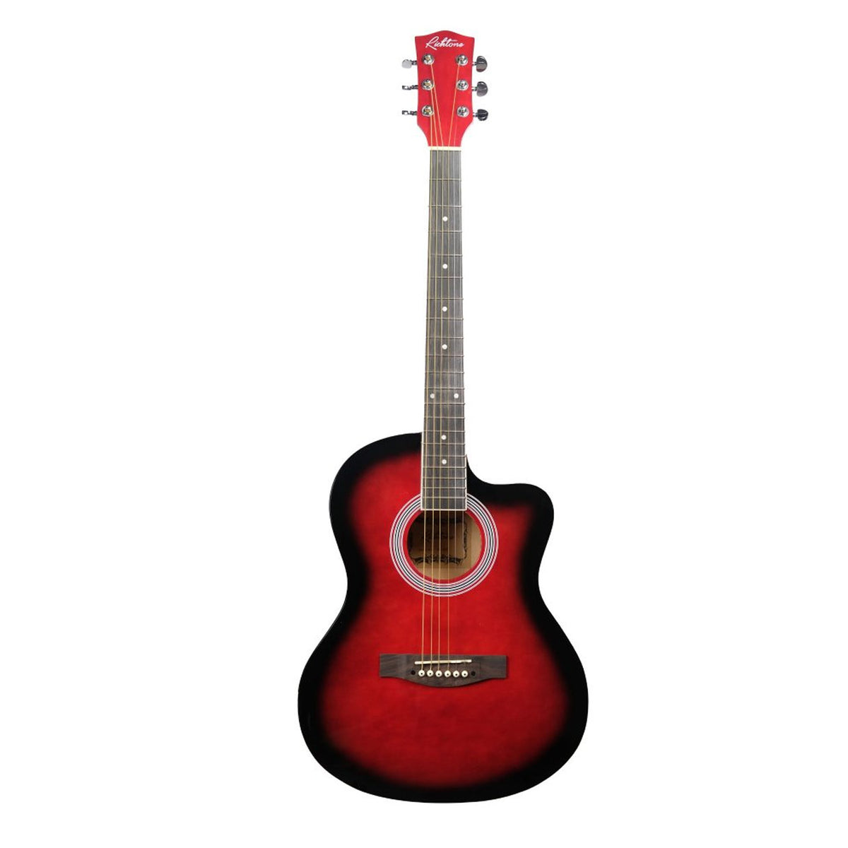 Richtone 39inch RT39C glossy cutaway guitar Red Burst