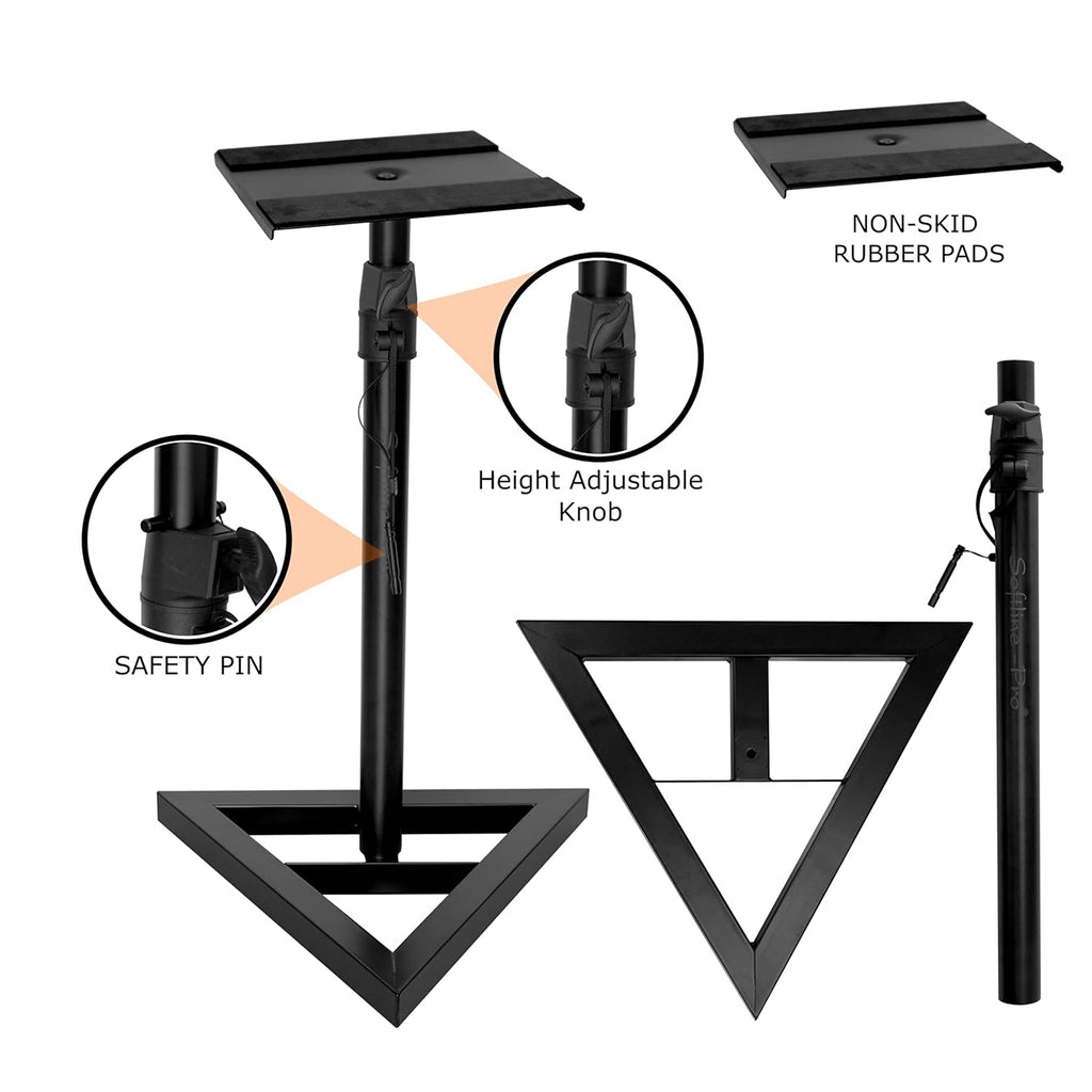 Softline Pro SP08 Heavy Duty Studio Monitor Stand - Pair