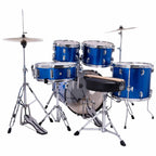 Mapex CM5295FTCDK Comet 5 pcs Hybrid Drum Set with Hardware Throne & Cymbals-Indigo Blue