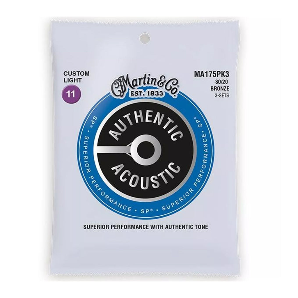 Martin & Co. MA175PK3 Acoustic Guitar Strings Pack of 3