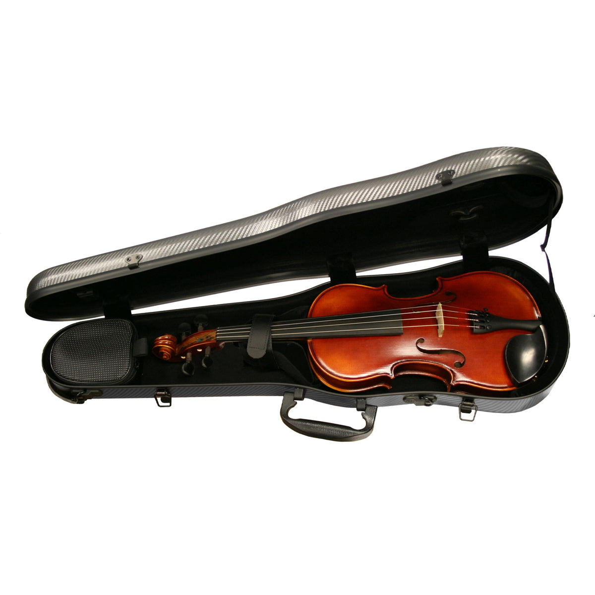 GEWA Pure Violin Case Polycarbonate 1.8 Shaped Grey/Black - PS350086