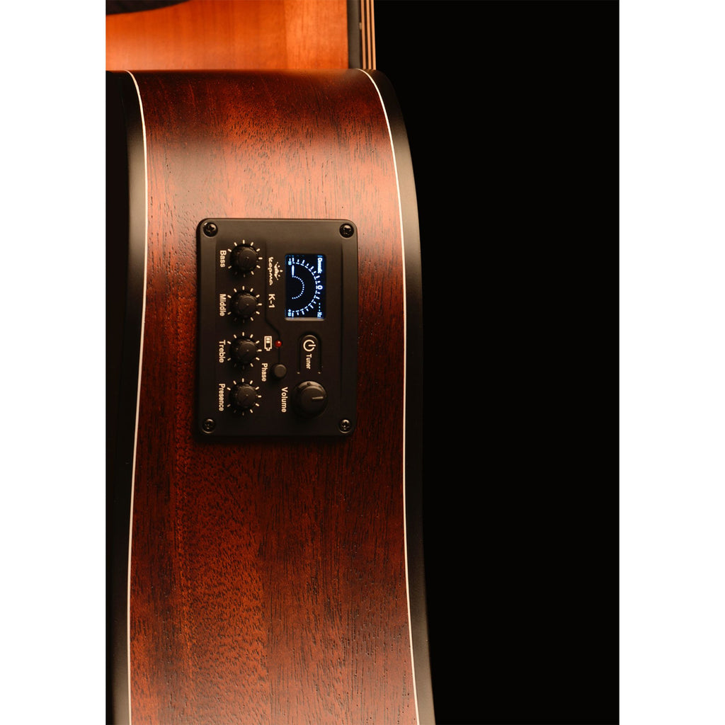 KEPMA EDC-E Semi- Acoustic Guitar - Black Matt