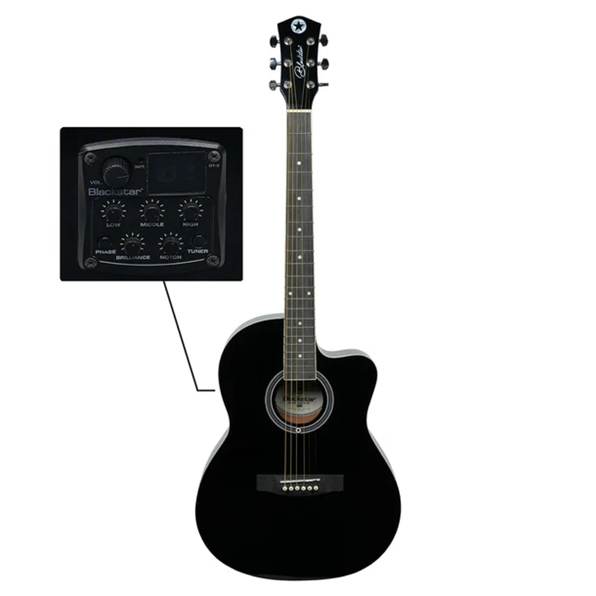 Blackstar BSAG-39 CEQ BK Semi-Acoustic Guitar