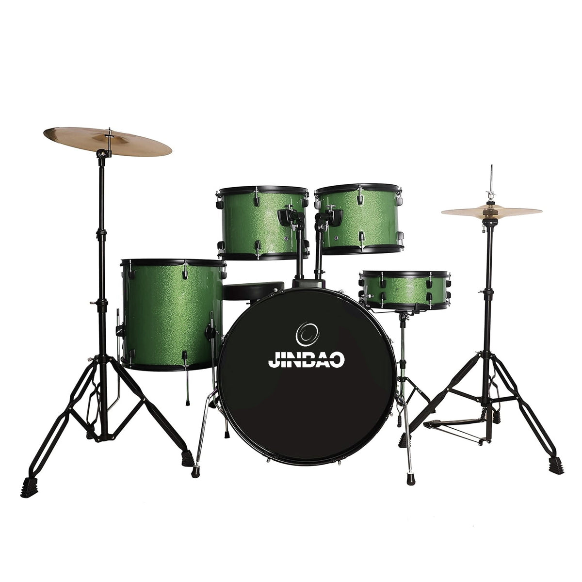 Jinbao JBP2211A 5pc Acoustic Drumset - Green