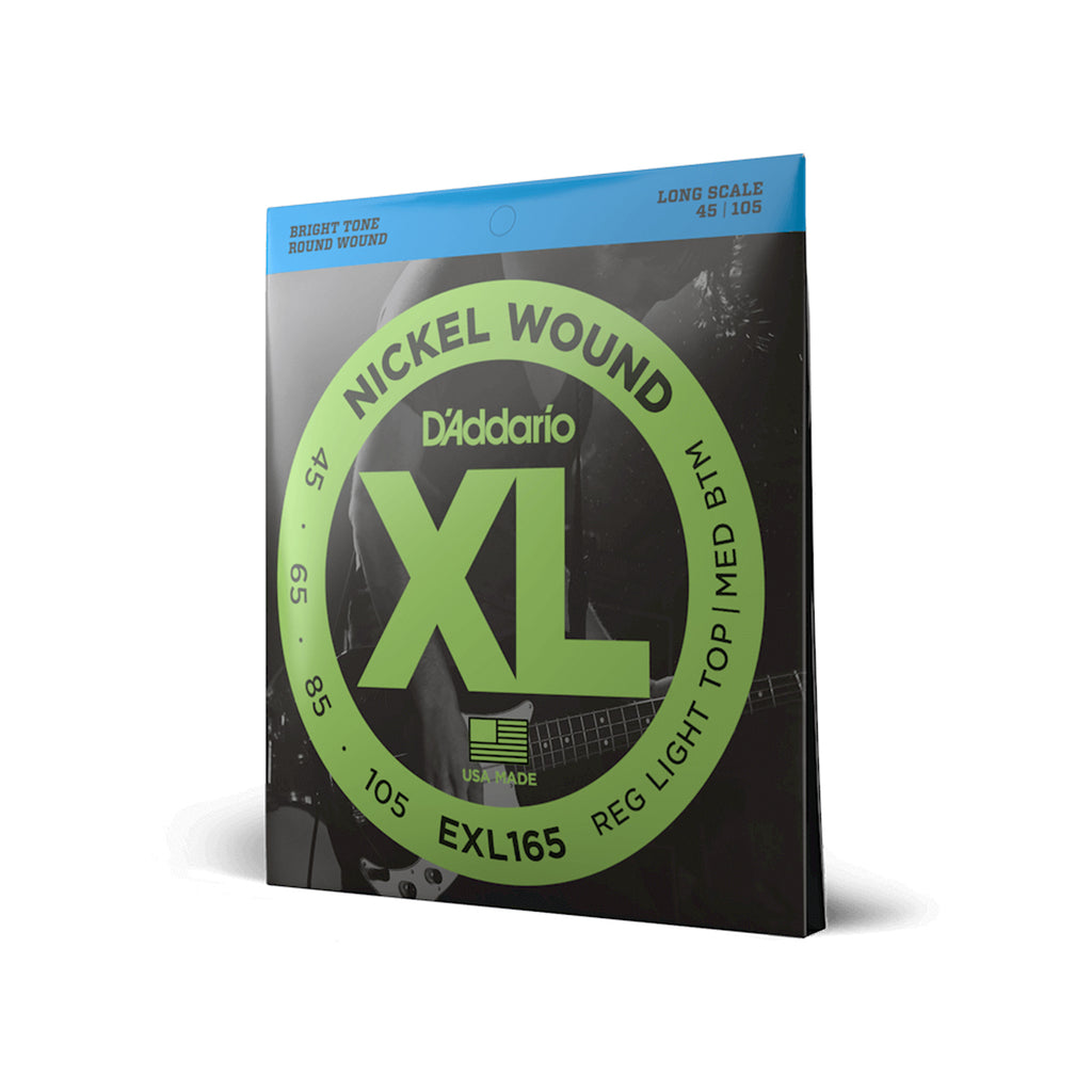 Daddario EXL165 Regular Light Top/Medium Bottom Long Scale Bass Strings 45-105