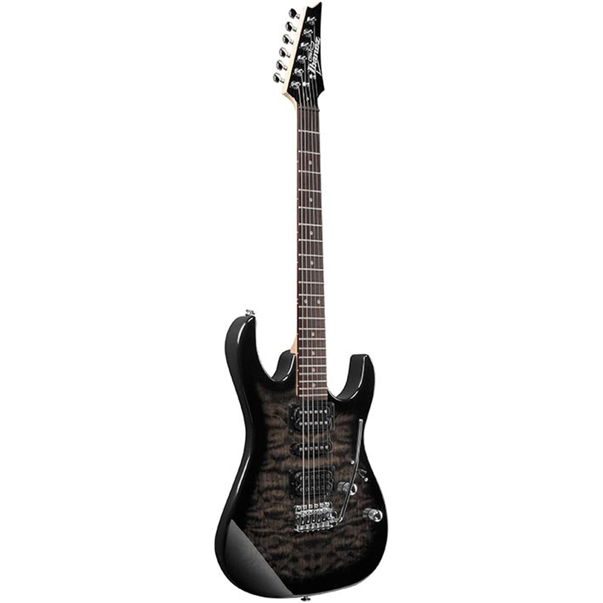 Ibanez GRX70QA Electric Guitar-TKS Transparent Black Sunburst