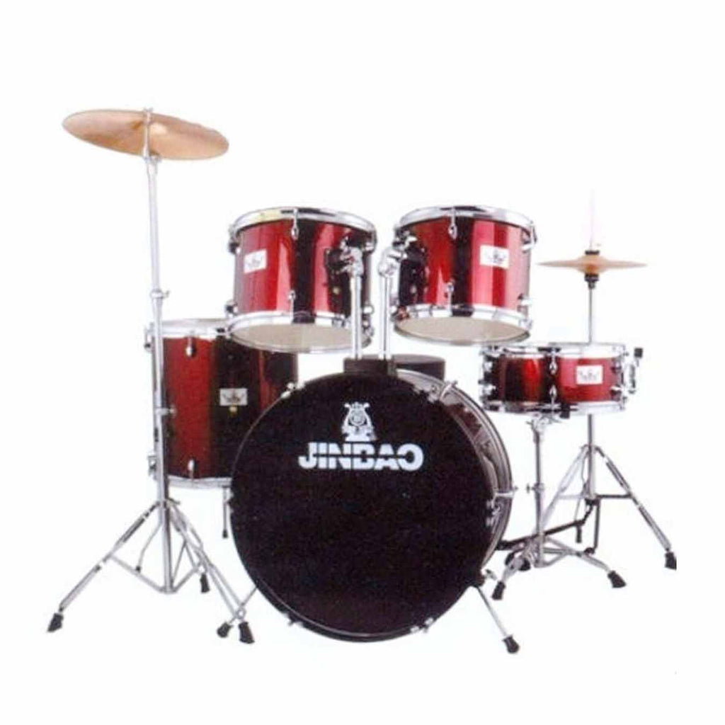 Jinbao JBP0702 5-Piece Acoustic Drum Kit red