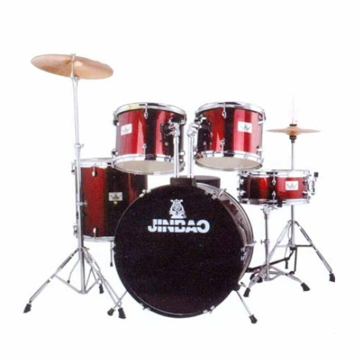 Jinbao JBP0702 5-Piece Acoustic Drum Kit red