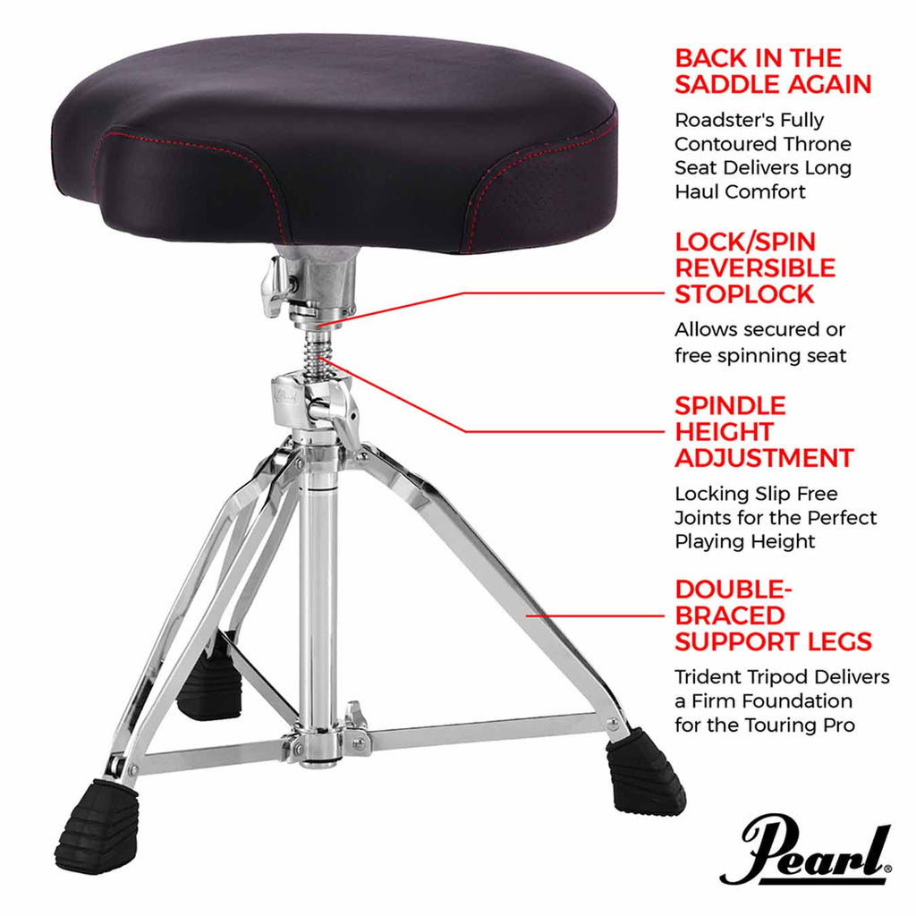 Pearl D3500 Roadster Multi-Core Saddle Drum Throne