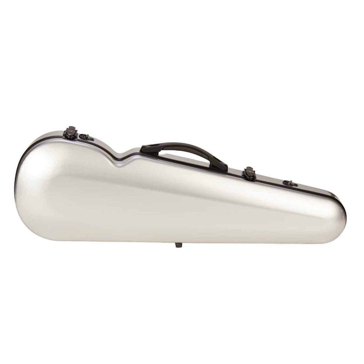 VIOLIN CASE Shaped (FIBRE GLASS MATERIAL) SILVER Deluxe
