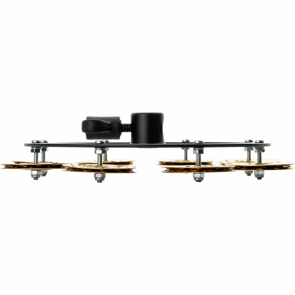 Meinl Artists Blog More 5 + 1 Headliner® Series 5\" Hihat Tambourine, Single Row, Hammered Brass Jingles - HTHH1B-BK