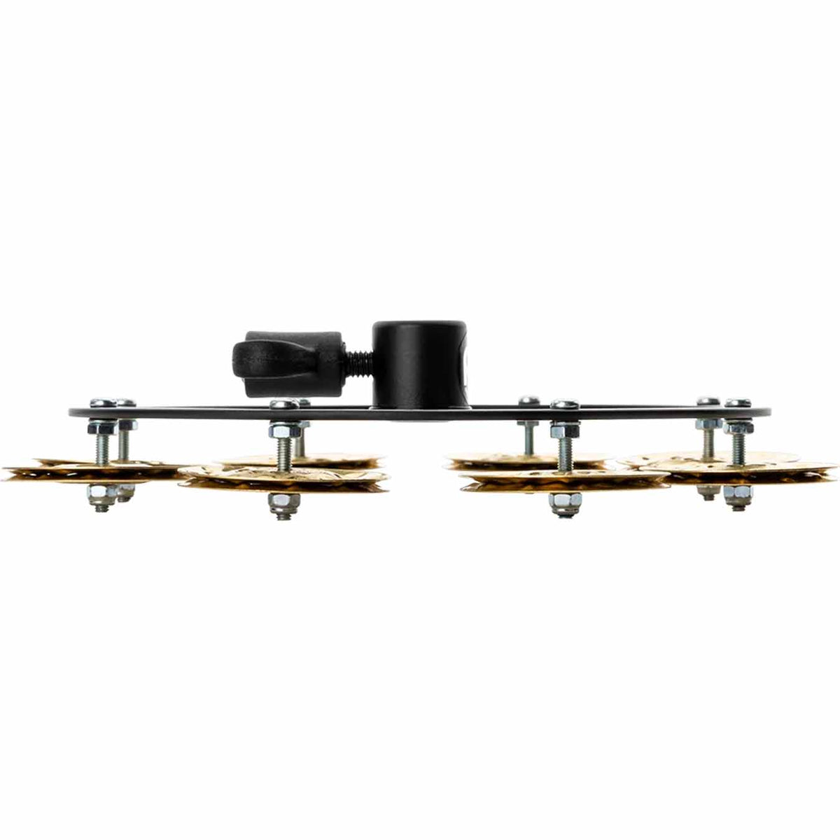 Meinl Artists Blog More 5 + 1 Headliner® Series 5\" Hihat Tambourine, Single Row, Hammered Brass Jingles - HTHH1B-BK