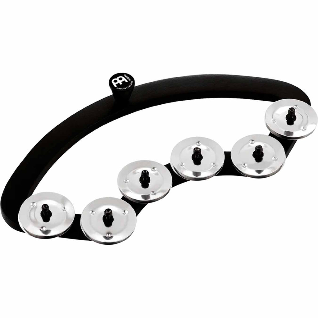 Meinl Drummer Add-Ons Backbeat Tambourine, For 13\" - 14\" Drums, Stainless Steel Jingles - BBTA2-BK