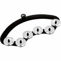Meinl Drummer Add-Ons Backbeat Tambourine, For 13\" - 14\" Drums, Stainless Steel Jingles - BBTA2-BK