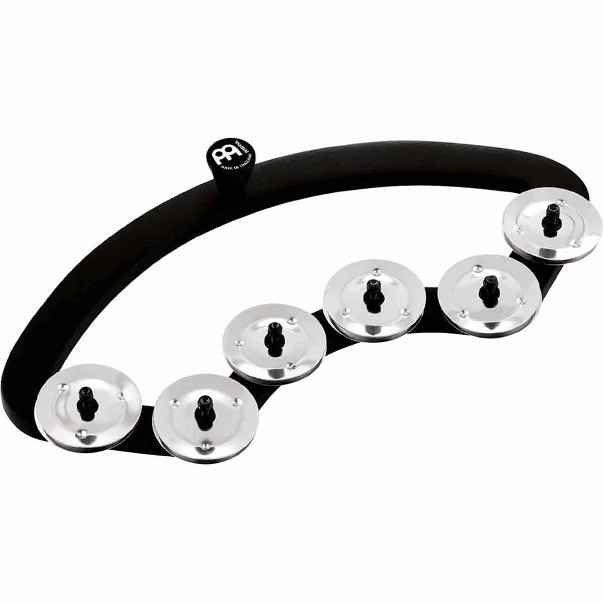 Meinl Drummer Add-Ons Backbeat Tambourine, For 13\" - 14\" Drums, Stainless Steel Jingles - BBTA2-BK