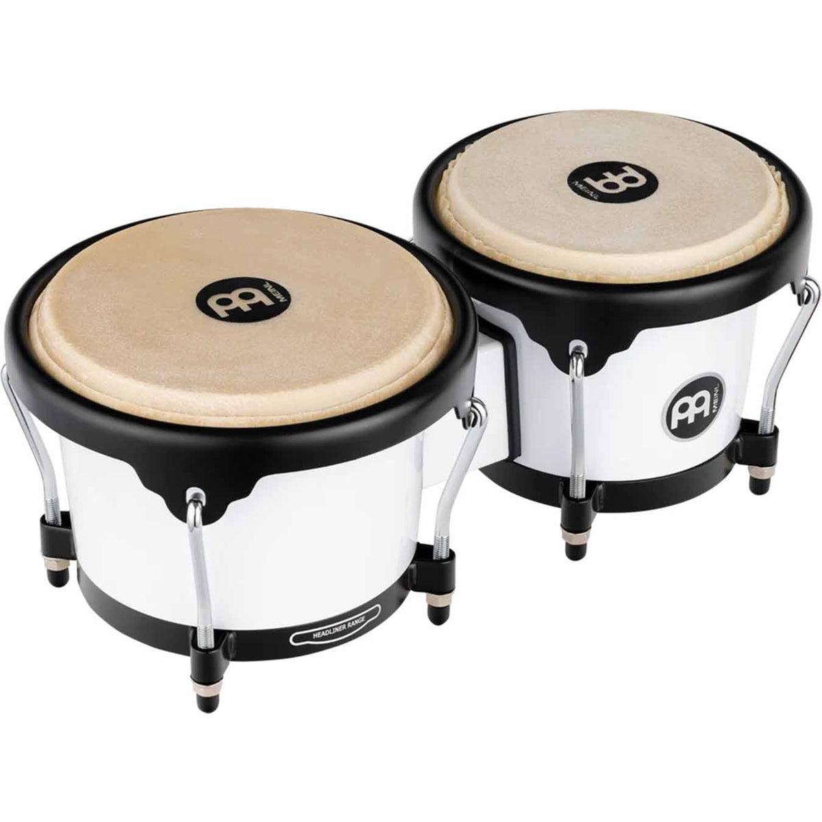 Meinl Journey Series Bongo Molded ABS Bongo, Bright White - HB50WH