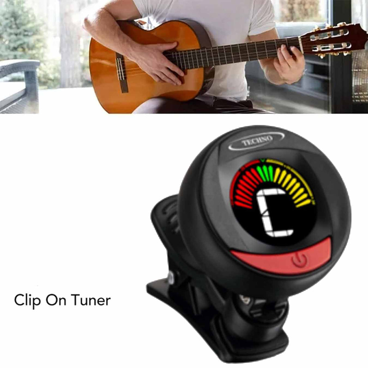 Techno Guitar Tuner digital clip on Suitable for guitar&bass&violin-TGT79