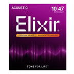 Elixir Strings 16002 Nanoweb Phosphor Bronze Acoustic Guitar Strings 10-47 Extra Light