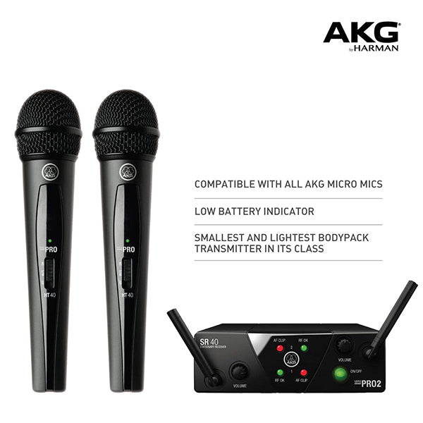 AKG WMS40 Mini Dual Vocal Set - Wireless microphone system