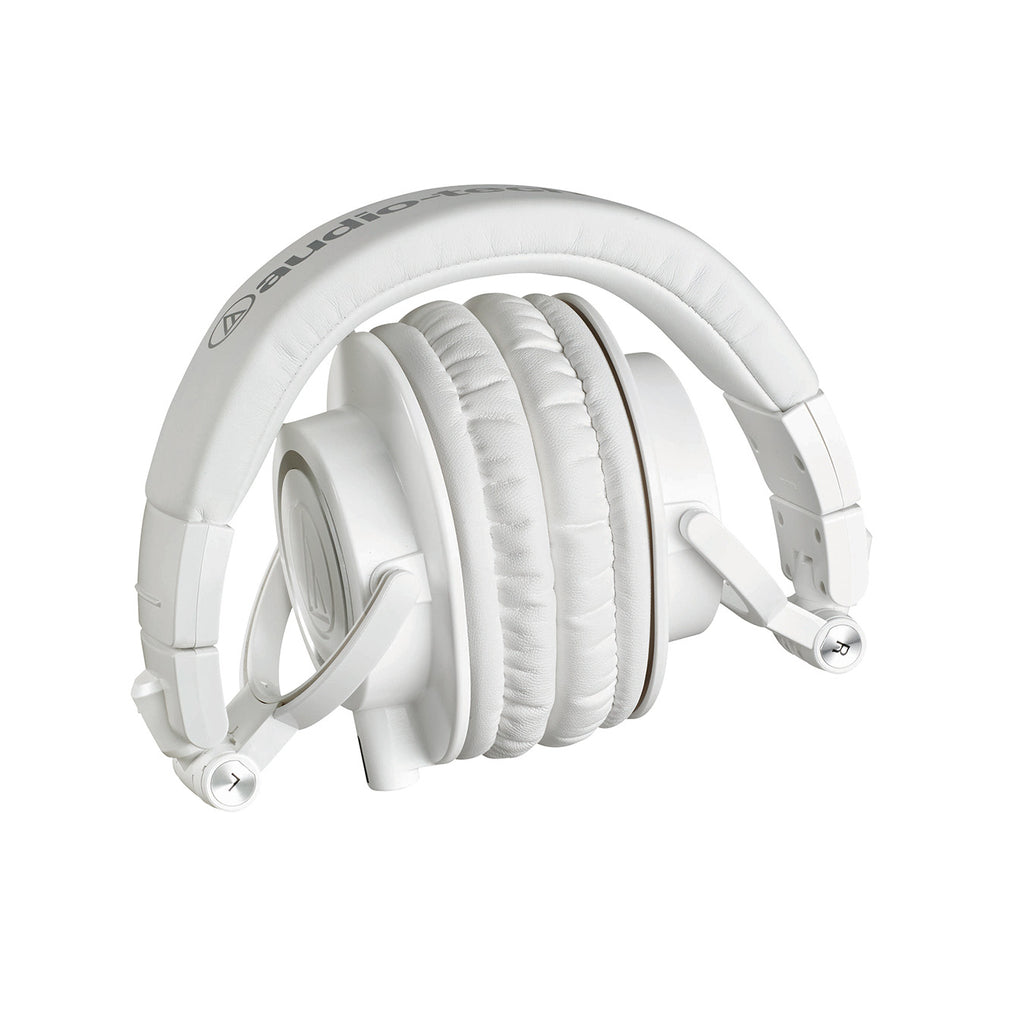 Audio-Technica ATH-M50x WH Over-Ear Professional Studio Monitor Headphones-White
